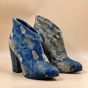 Botines Mujer piton azul