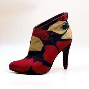 Botines Mujer Rojo estampado